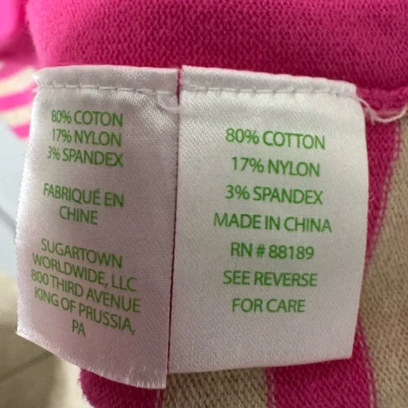 Lilly Pulitzer, V-neck sweater, XL, pink/cream, long sleeve NWOT - Picture 12 of 12